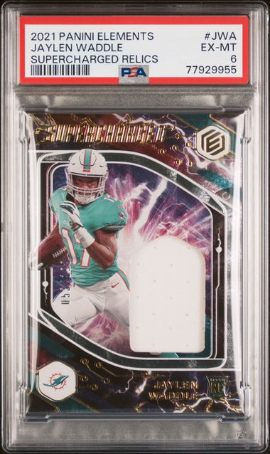 2022 Panini Prizm Blockchain Jaylen Waddle 1/1 NFL Shield Autograph