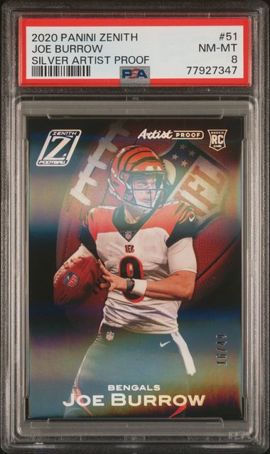 Joe Burrow Bengals 2021 Mosaic Will to Win Silver Prizm Card PSA Gem Mint  10 