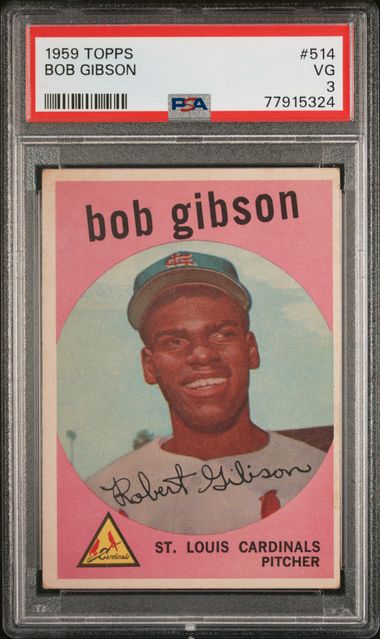 Bob Gibson St. Louis Cardinals 1968 Topps Series 1 #100 PSA