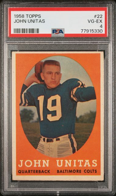 1958 Topps #22 John Unitas – PSA VG-EX 4 on Goldin Auctions