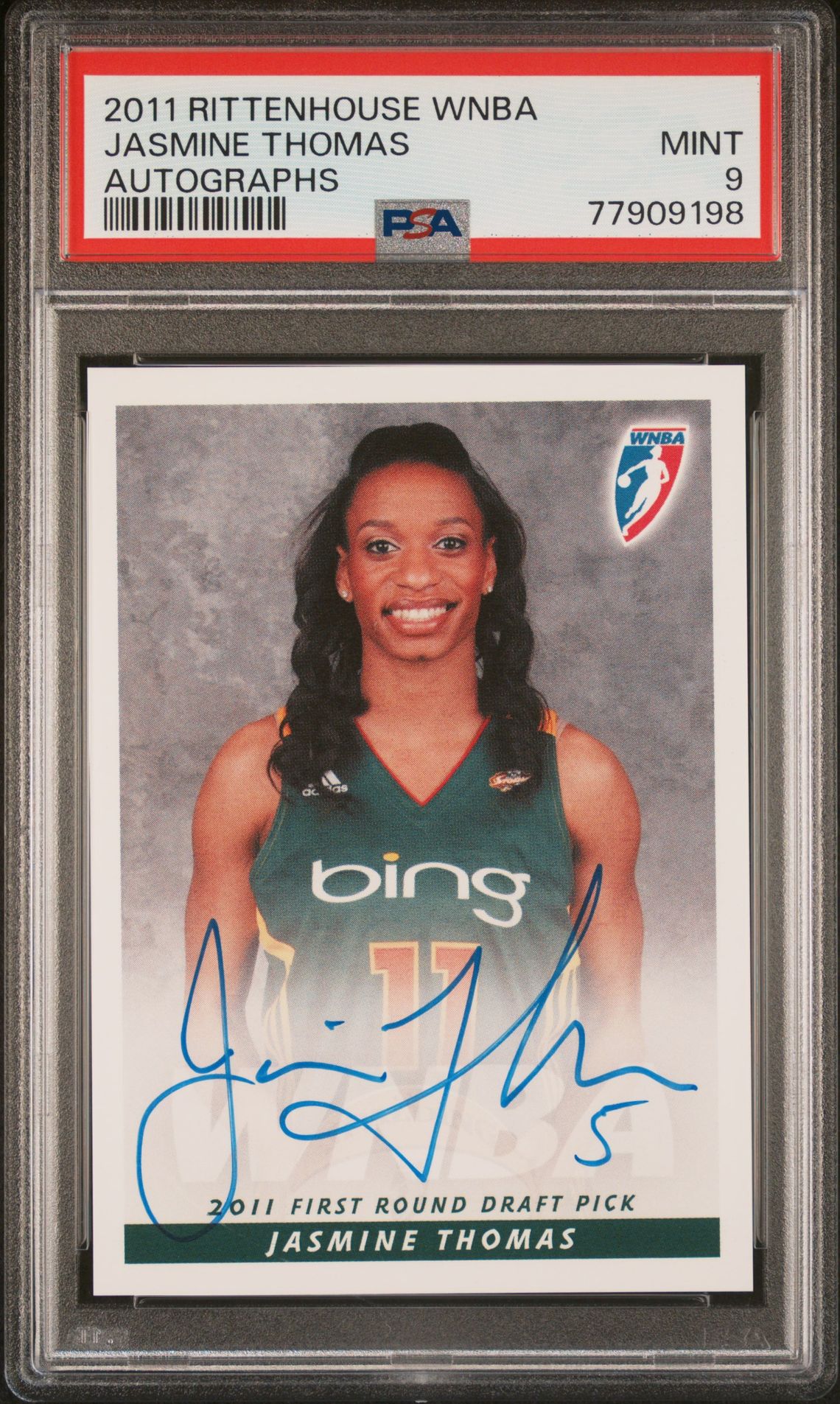 2011 Rittenhouse RITTENHOUSE WNBA AUTOGRAPHS Jasmine Thomas front