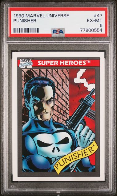 1990 Marvel Universe 47 Punisher – PSA EX-MT 6 on Goldin Auctions