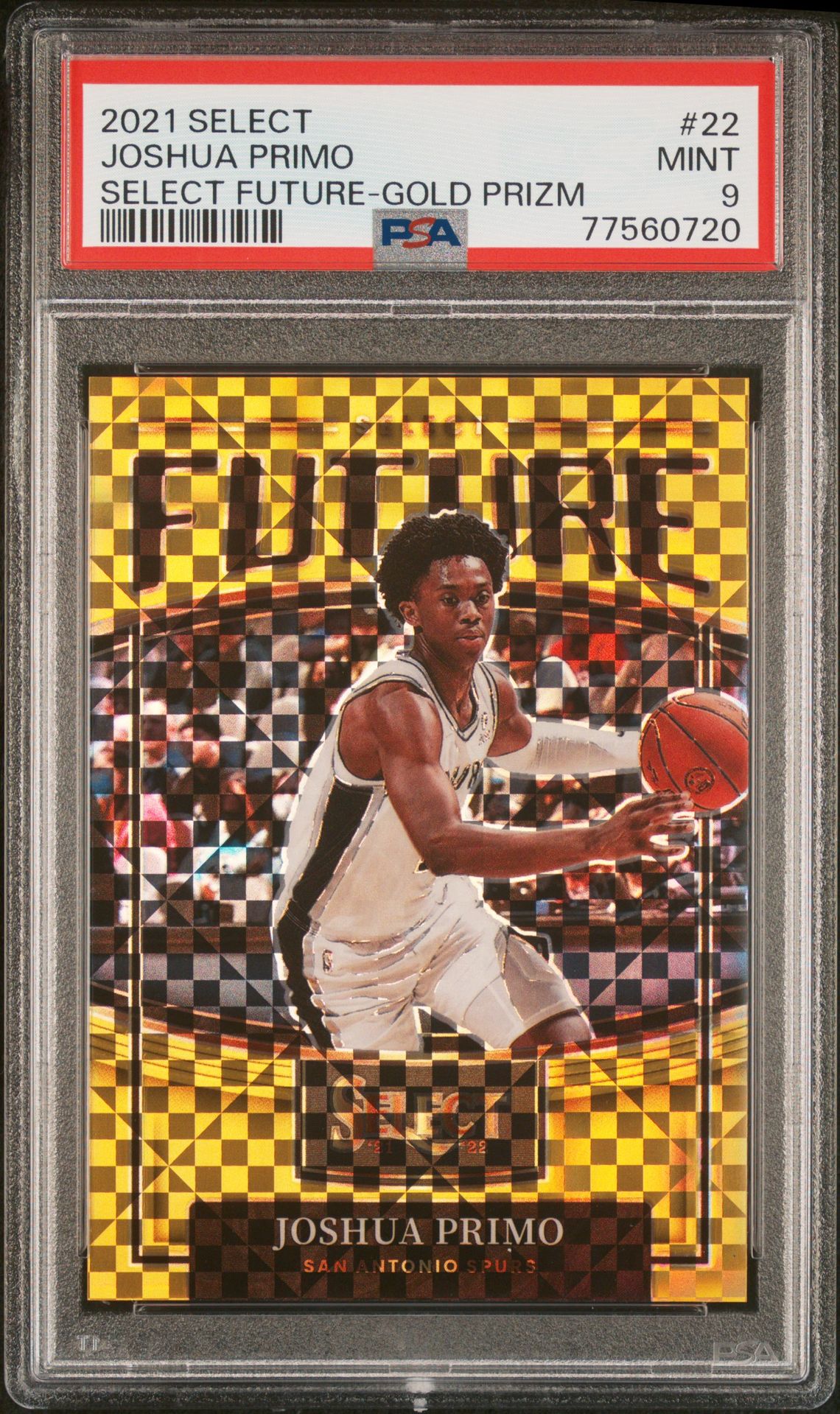 2021 Panini PANINI SELECT SELECT FUTURE GOLD PRIZM #22 Joshua Primo front