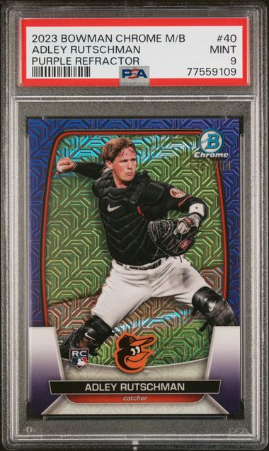 2023 Bowman BOWMAN MEGA BOX CHROME PURPLE REFRACTOR #40 Adley Rutschman front