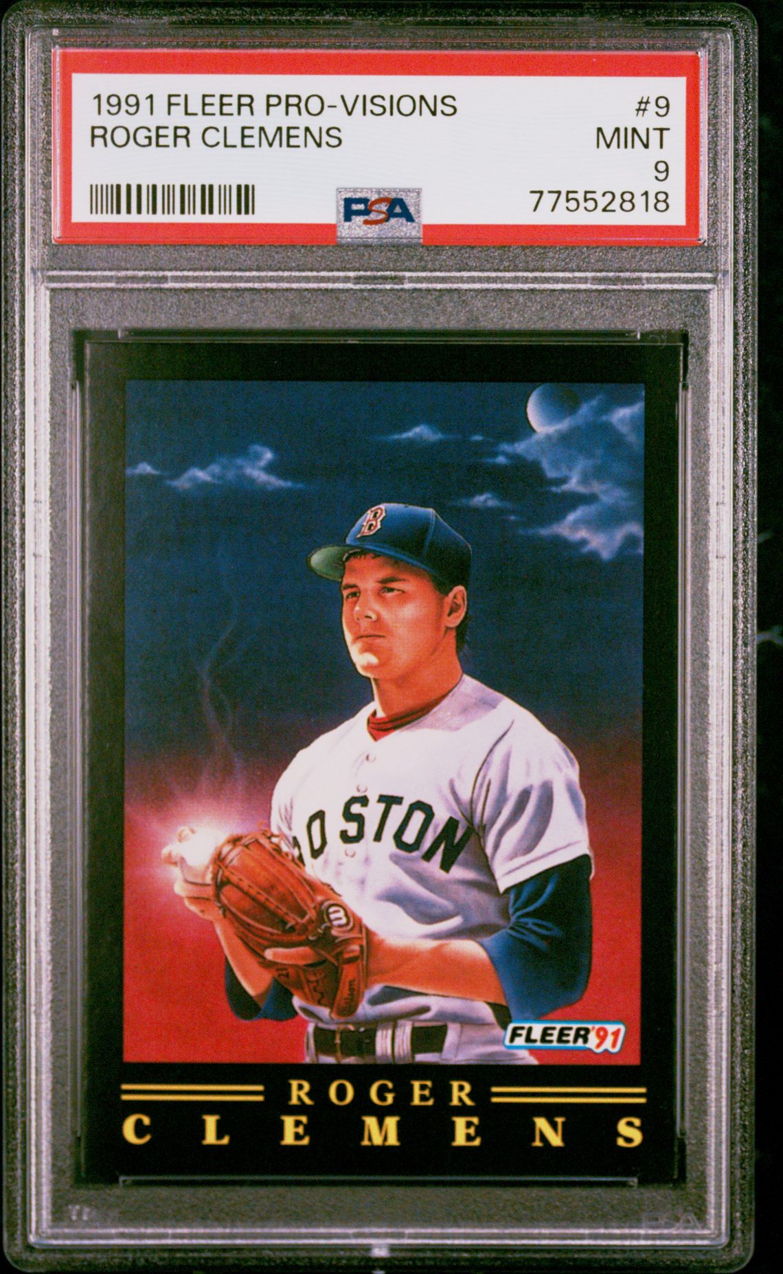 1991 Fleer FLEER PRO-VISION #9 Roger Clemens front