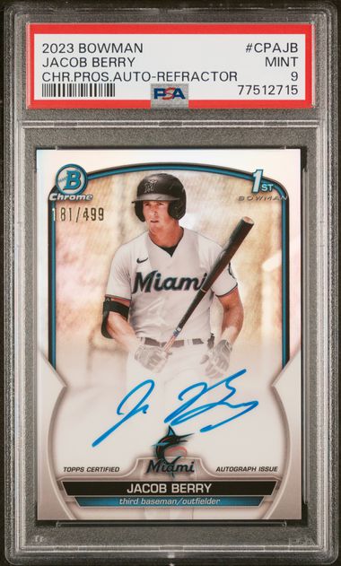 2023 Bowman Bowman Chrome Refractor Jacob Berry front