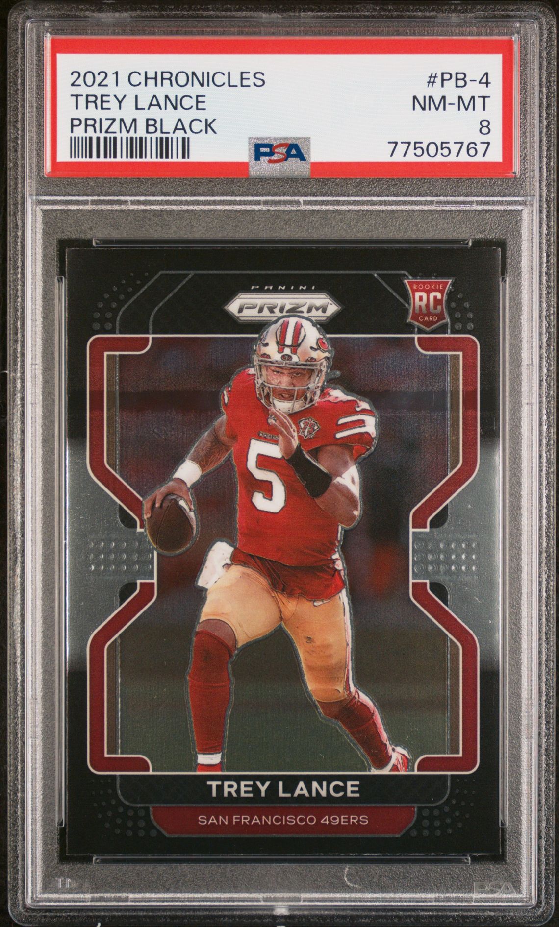 2021 Panini Chronicles Black #PB-4 Trey Lance front