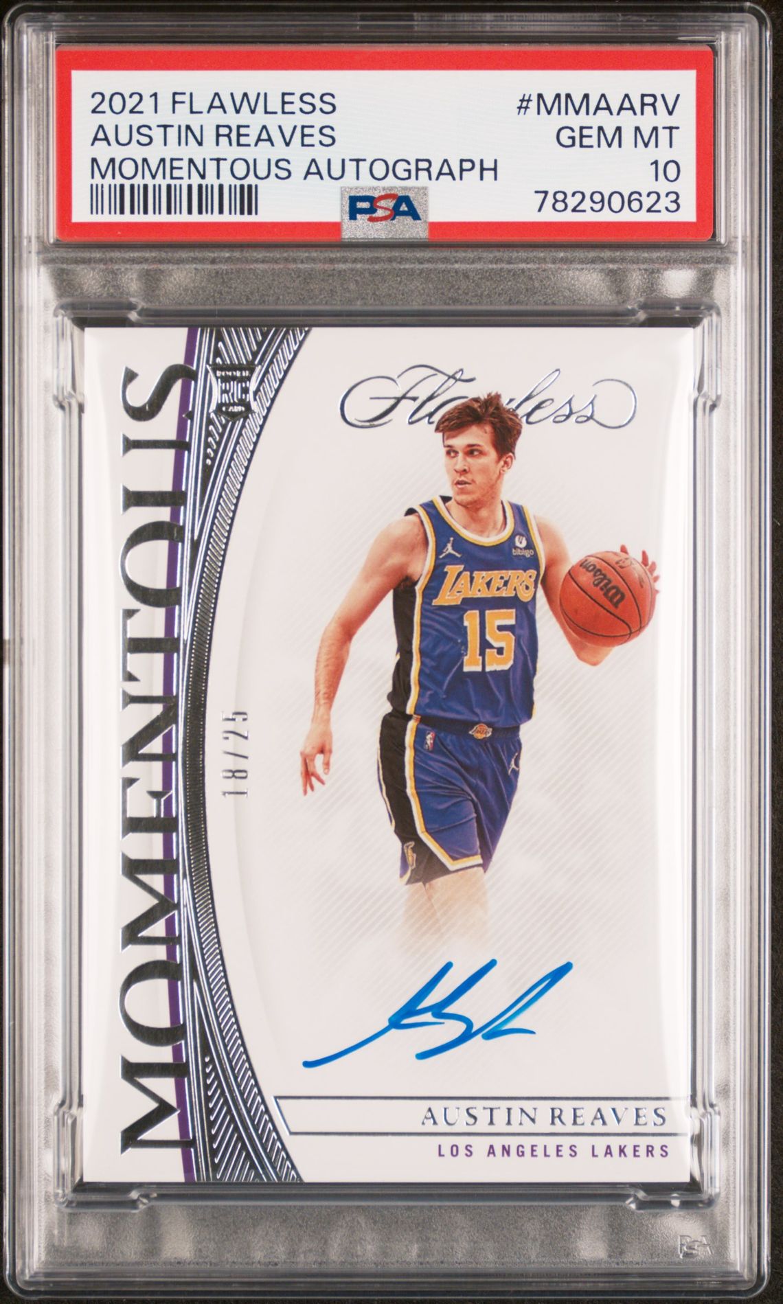 2021 Panini PANINI FLAWLESS MOMENTOUS AUTOGRAPHS #MMAARV Austin Reaves front