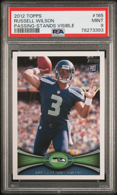 2012 Topps #165 Russell Wilson Rookie Card – PSA MINT 9 on Goldin Auctions