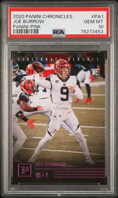 Joe Burrow 2020 Panini Chronicles Gridiron Kings Rookie Card #GK1 Grad