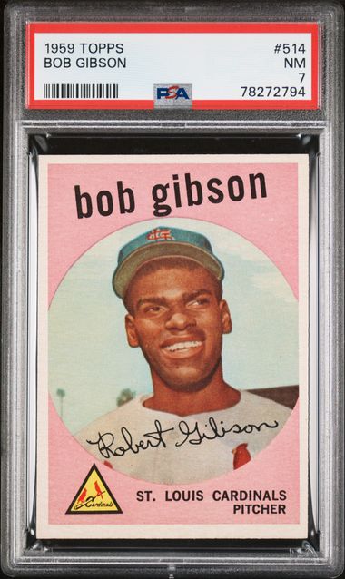 Bob Gibson St. Louis Cardinals 1968 Topps Series 1 #100 PSA