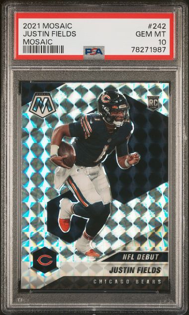 2021 Panini Prizm Autograph No Huddle Black Prizm #334 Justin Fields Signed  Rookie Card (#1/1) - Jersey Number - PSA MINT 9, PSA/DNA MINT 9 on Goldin  Auctions