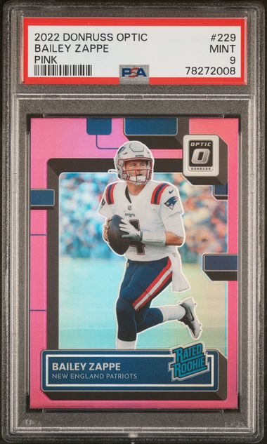 Bailey Zappe New England Patriots 2022 Panini Donruss Optic