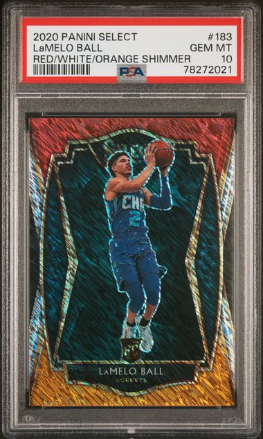 2019-20 Panini Prizm Draft Picks Crusade #83 LaMelo Ball Red White