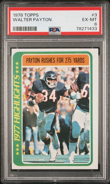 1984 Topps Football Instant Replay WALTER PAYTON #229 PSA 9 MINT