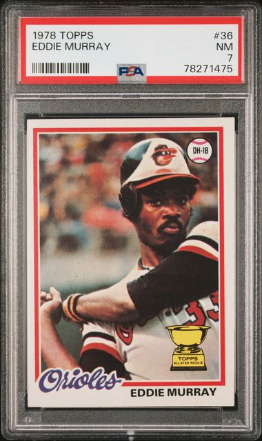 Baseball 1978 TOPPS EDDIE MURRAY #36 ALL-STAR ROOKIE Mint