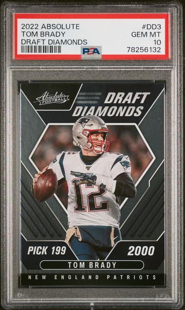 2006 TOM BRADY NFL FEEL THE GAME 2000 Draft Pick Gold Card Gem Mint 10