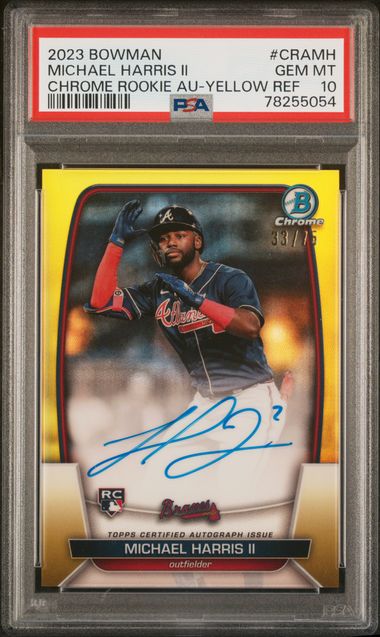 2023 Bowman Chrome Rookie Autographs Yellow Refractor Cramh