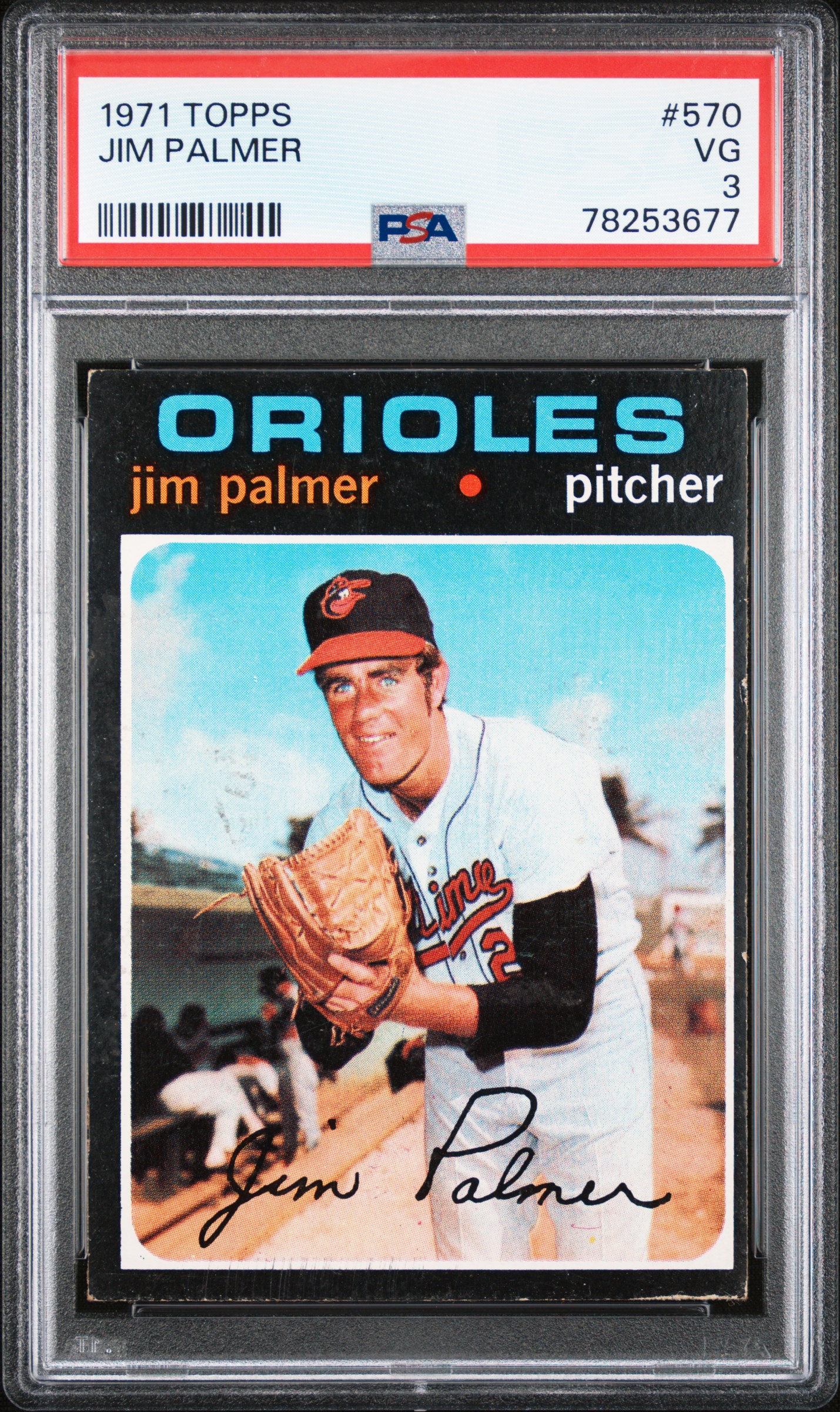 1971 Topps #570 Jim Palmer PSA 3