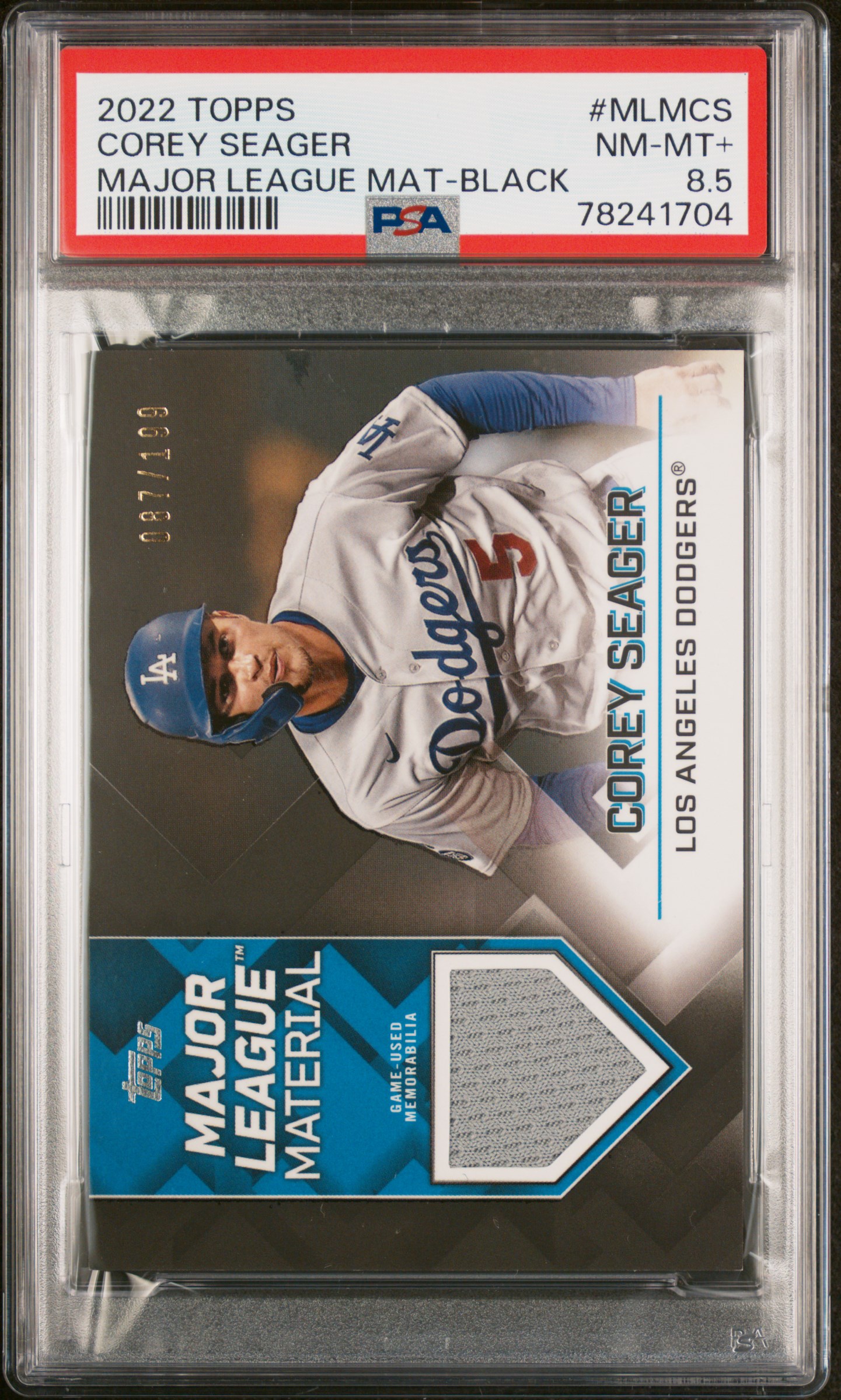  Corey Seager Major League Material Game Worn Jersey