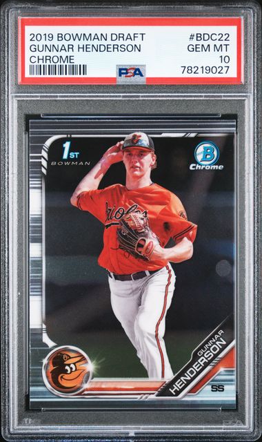 2019 Bowman Draft Chrome #BDC22 Gunnar Henderson PSA 10 on Goldin