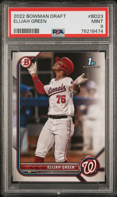 2022 Bowman Draft #BD23 Elijah Green – PSA MINT 9 on Goldin Auctions