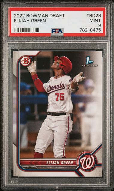 2022 Bowman Draft #BD23 Elijah Green – PSA MINT 9 on Goldin Auctions