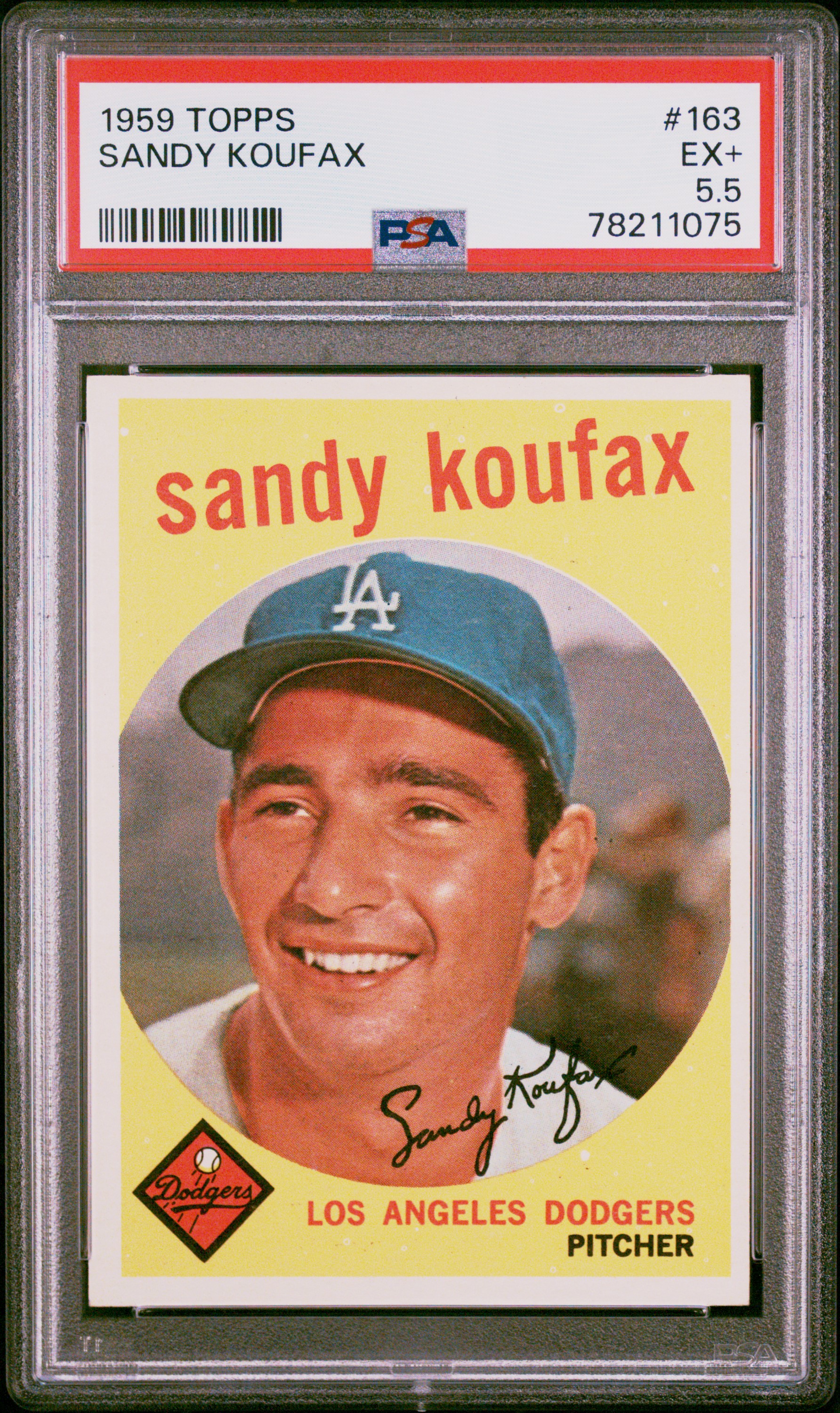 1959 Topps 163 Sandy Koufax – PSA EX+ 5.5