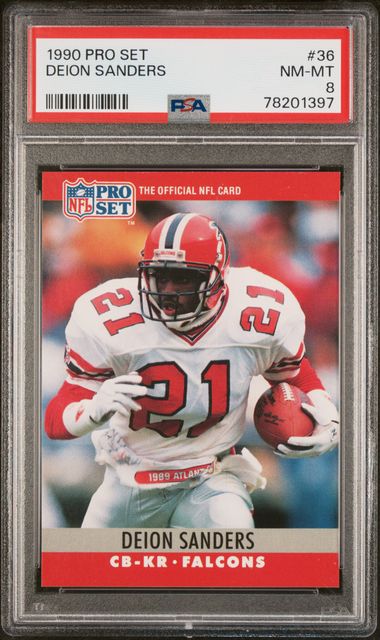 Deion Sanders 1990 Topps #61 (PSA 8)