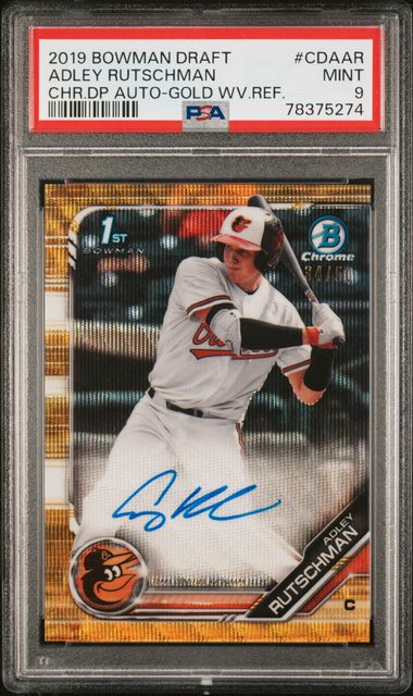 2019 Bowman Chrome Draft Adley Rutschman Superfractor Autograph