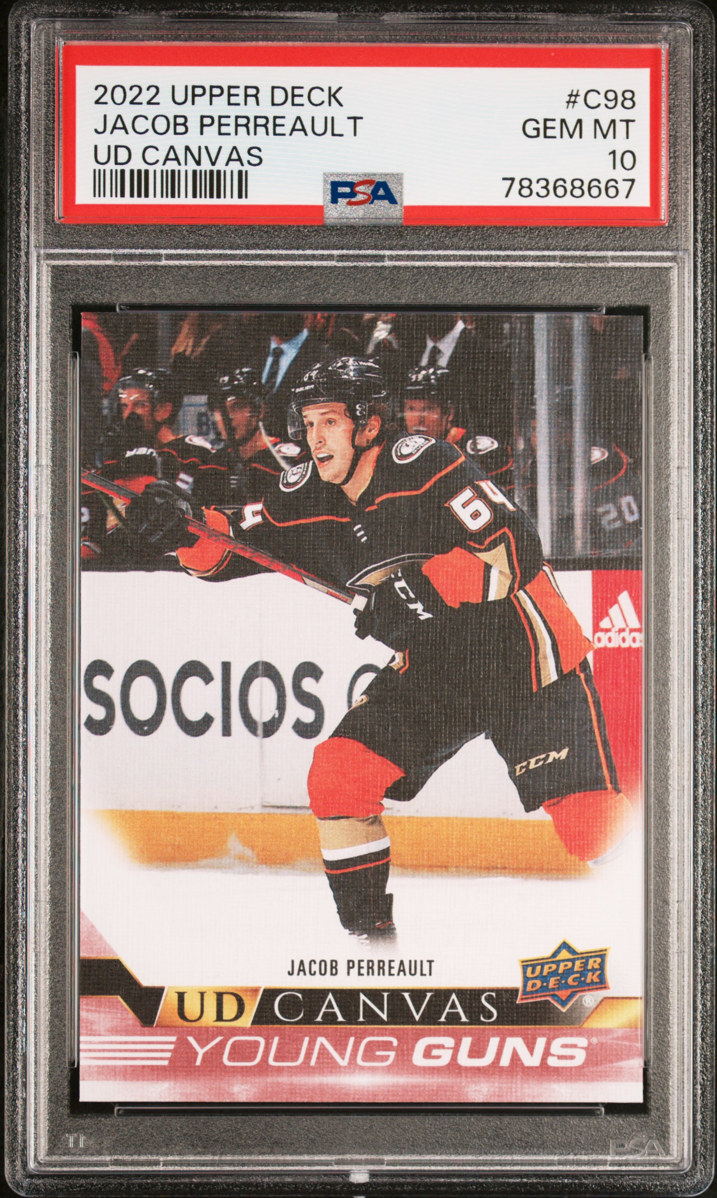 2022 Upper Deck Ud Canvas Jacob Perreault #C98 (Ud Canvas) Gem Mt 10 front