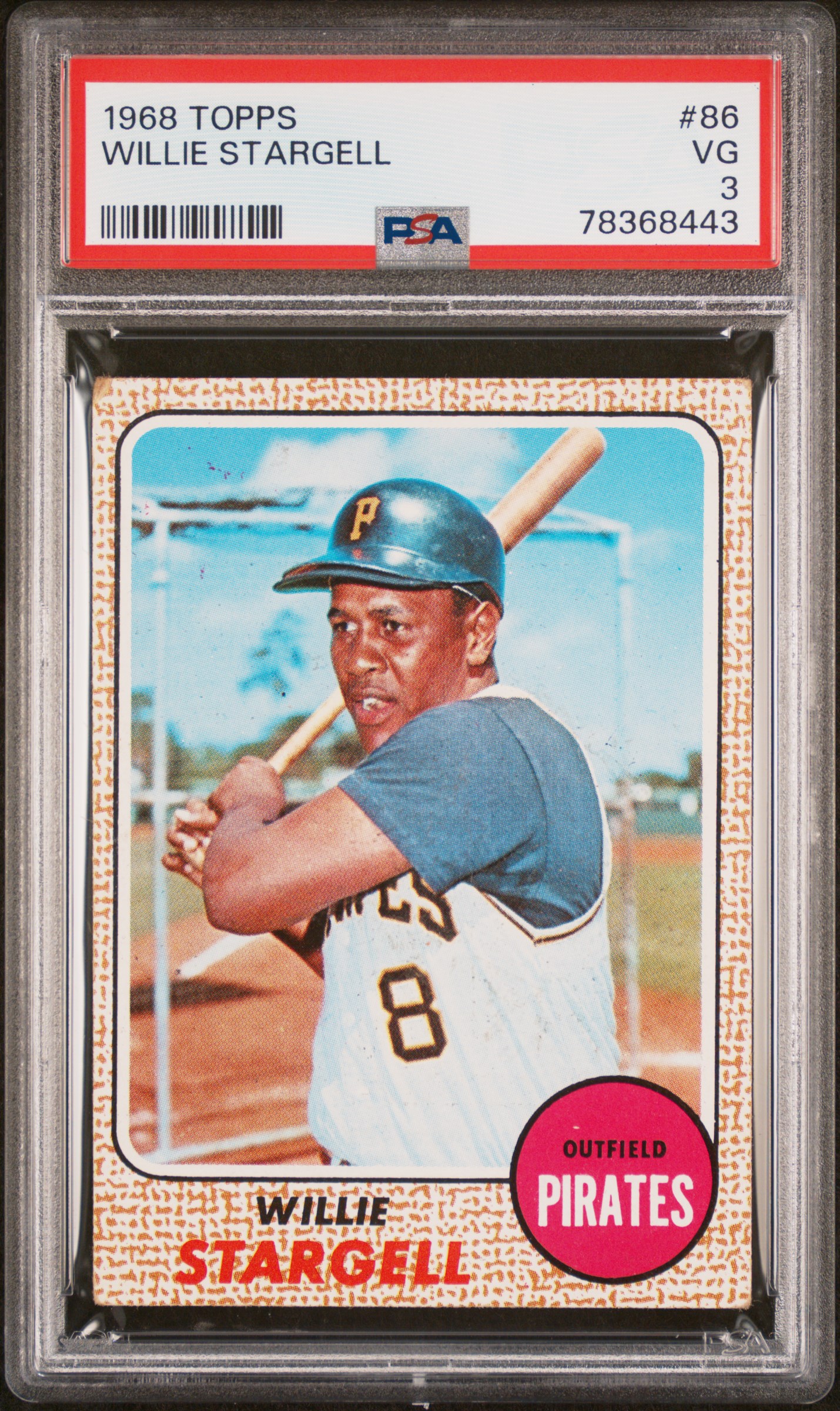 1968 Topps 86 Willie Stargell – PSA VG 3