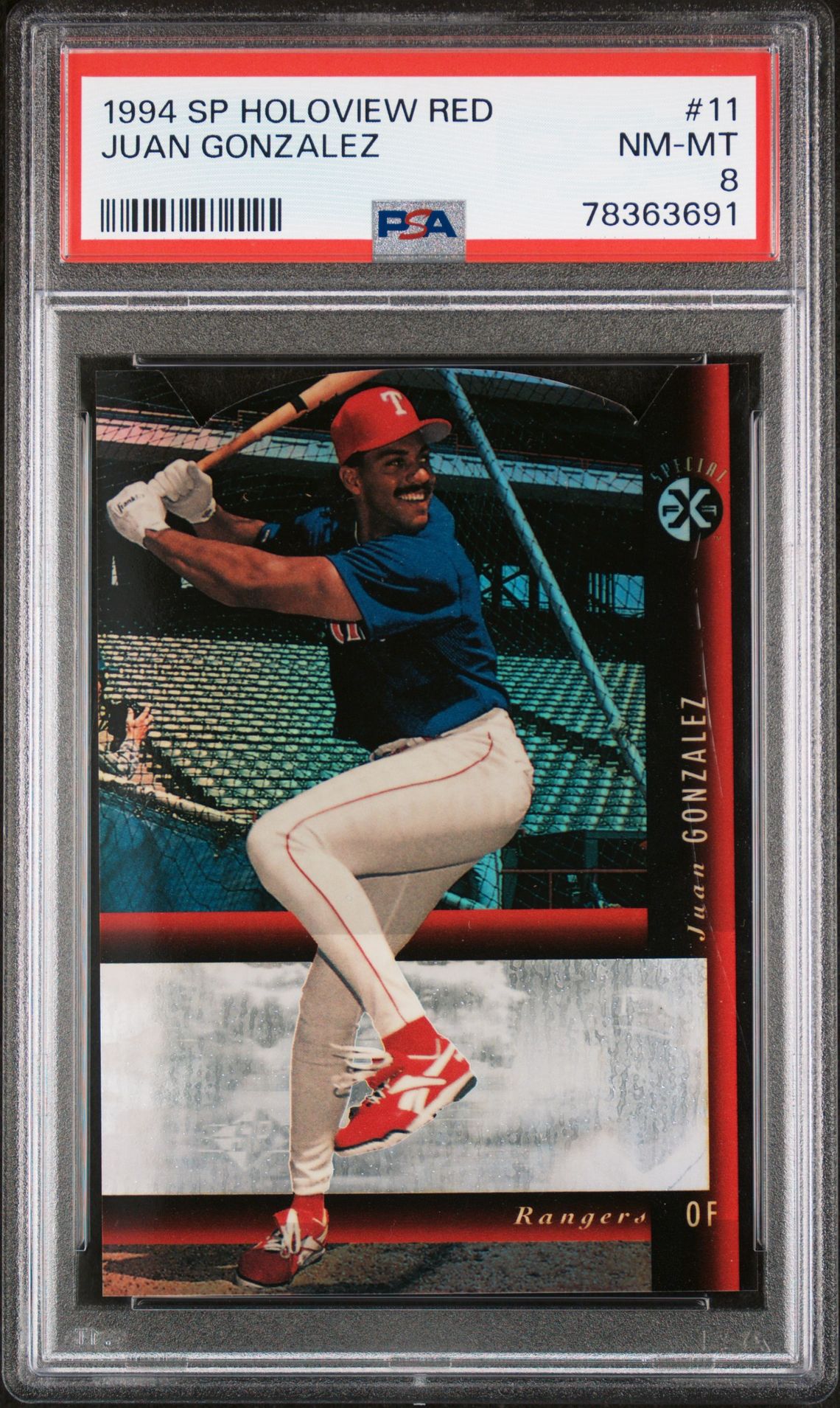 1994 SP HOLOVIEW RED #11 Juan Gonzalez front