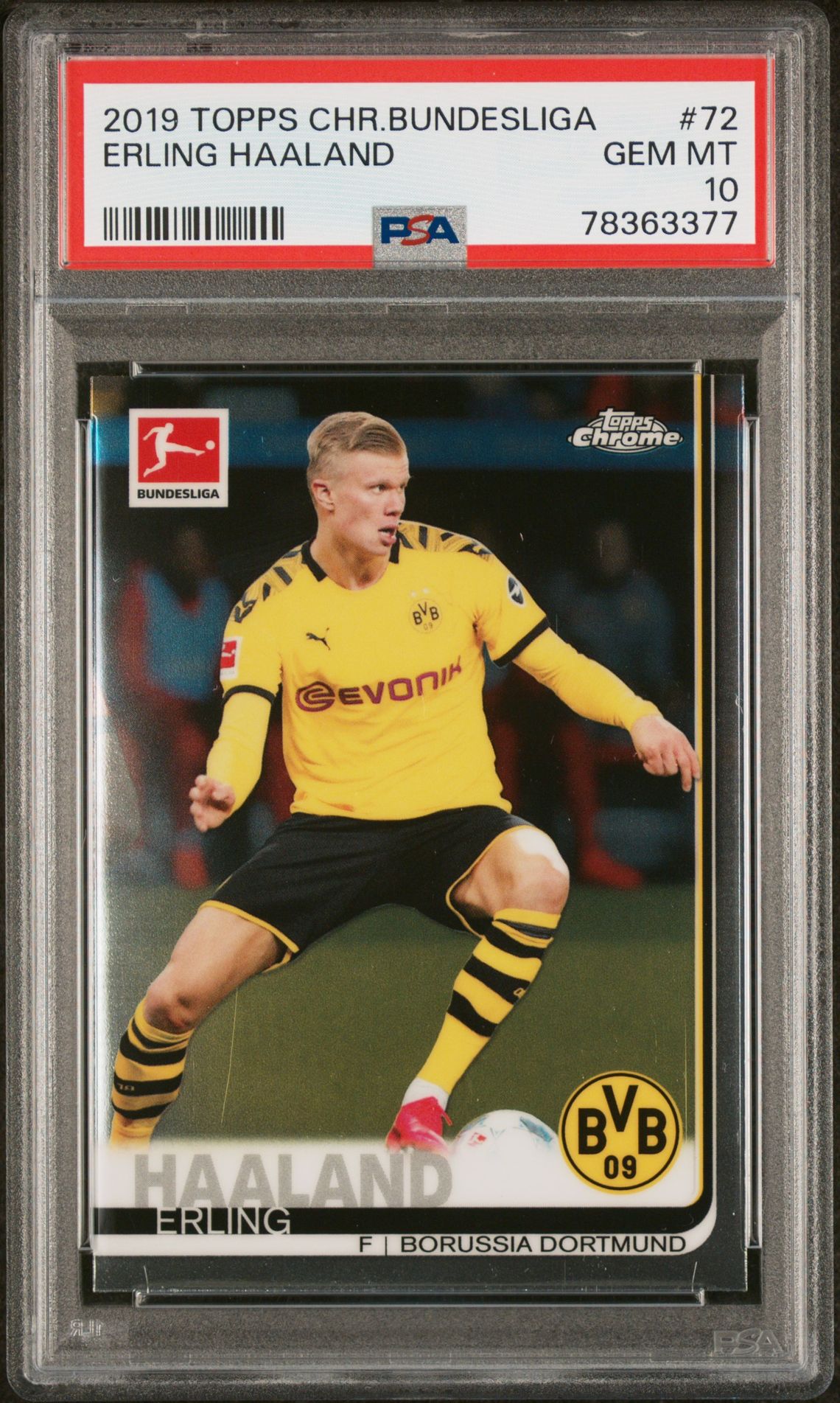 2019 Topps Chrome TOPPS CHROME BUNDESLIGA #72 Erling Haaland front