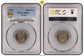 1959 Drachma KM-81 MS67