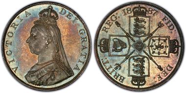1887 Dbl Fl S-3922 Roman 1 MS64