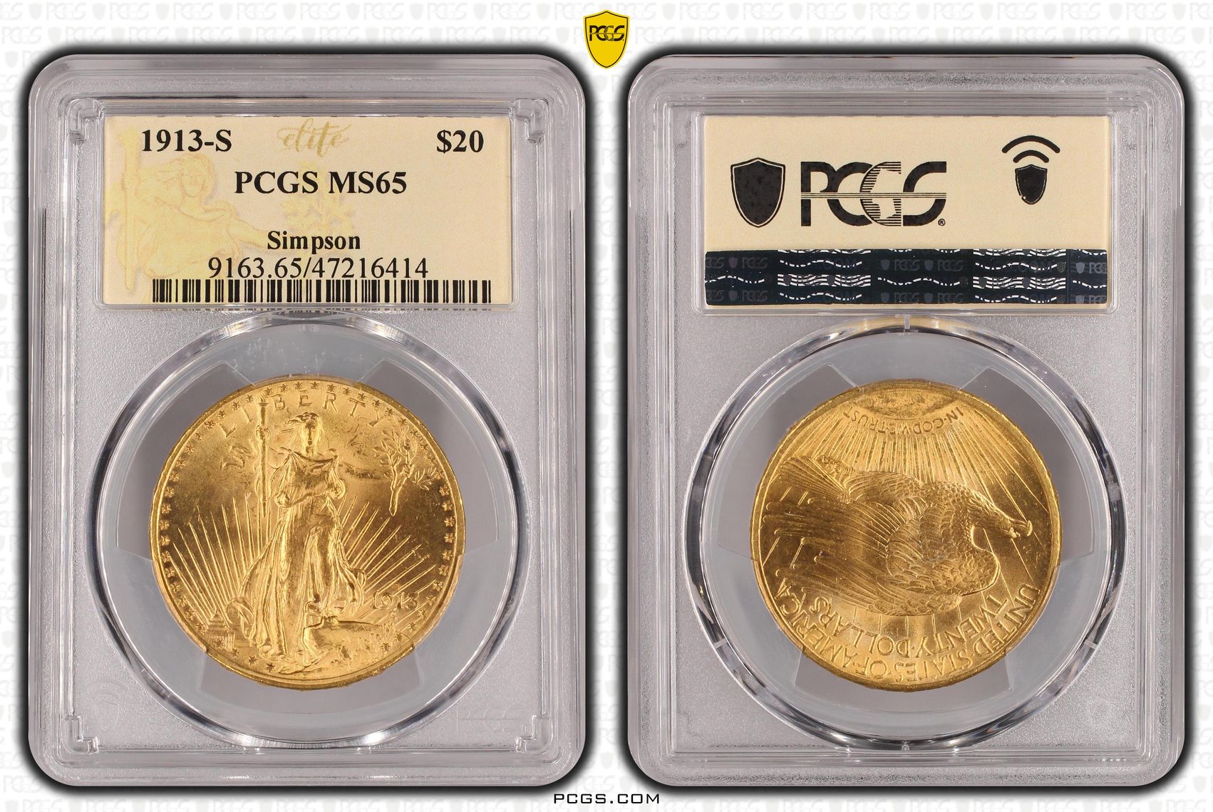 PCGS 钱币信息| 认证编号#47216414 - 1913-S The United States of