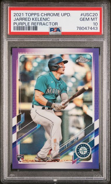 2021 Topps Chrome Update Purple Refractor Usc20 Jarred Kelenic