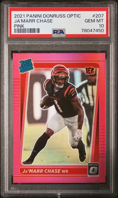 Ja'Marr Chase 2021 Panini Illusions #65 RC (PSA 10)