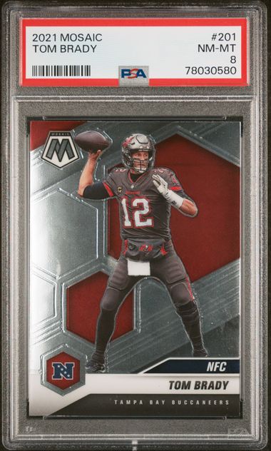 TOM BRADY 2021 Mosaic NFC #201 ORANGE PRIZM Tampa Bay Buccaneers