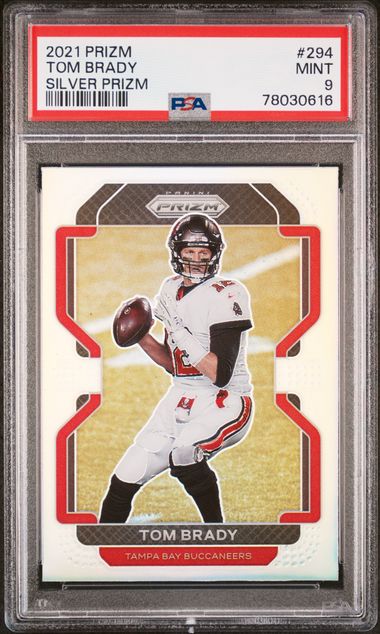 2021 Panini Mosaic Straight Fire Silver Prizm Tom Brady PSA 10 Gem