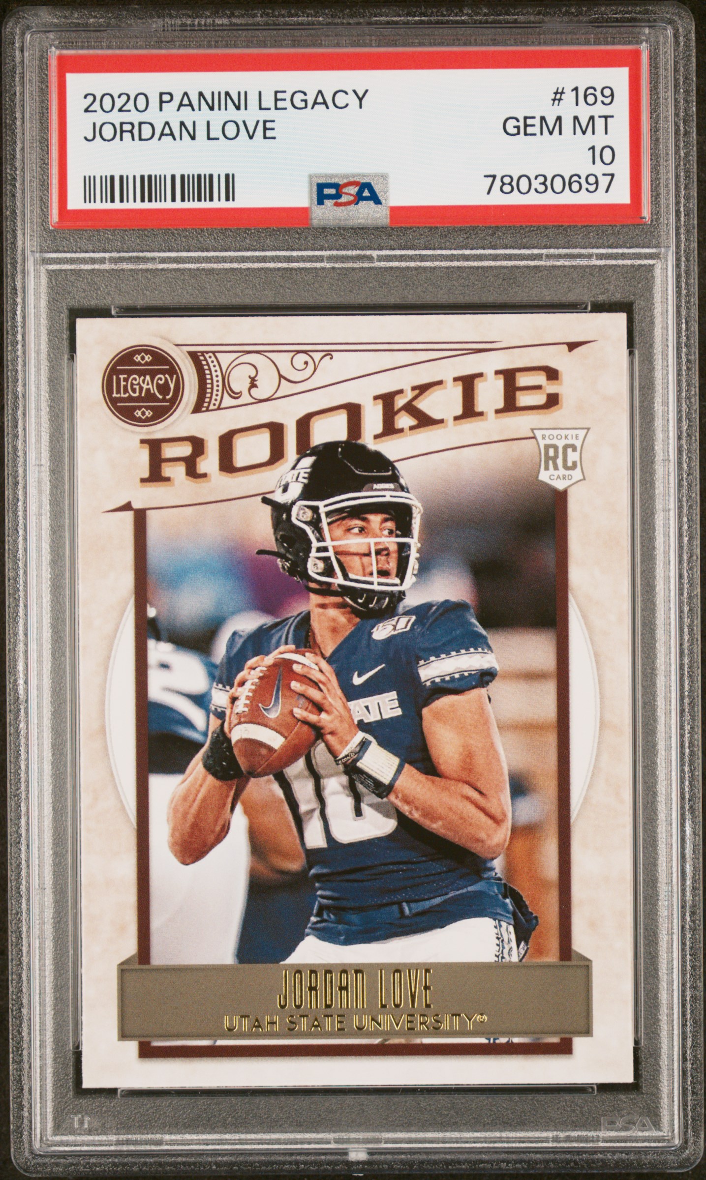 2020 Panini Legacy #169 Jordan Love Rookie Card – PSA GEM MT 10