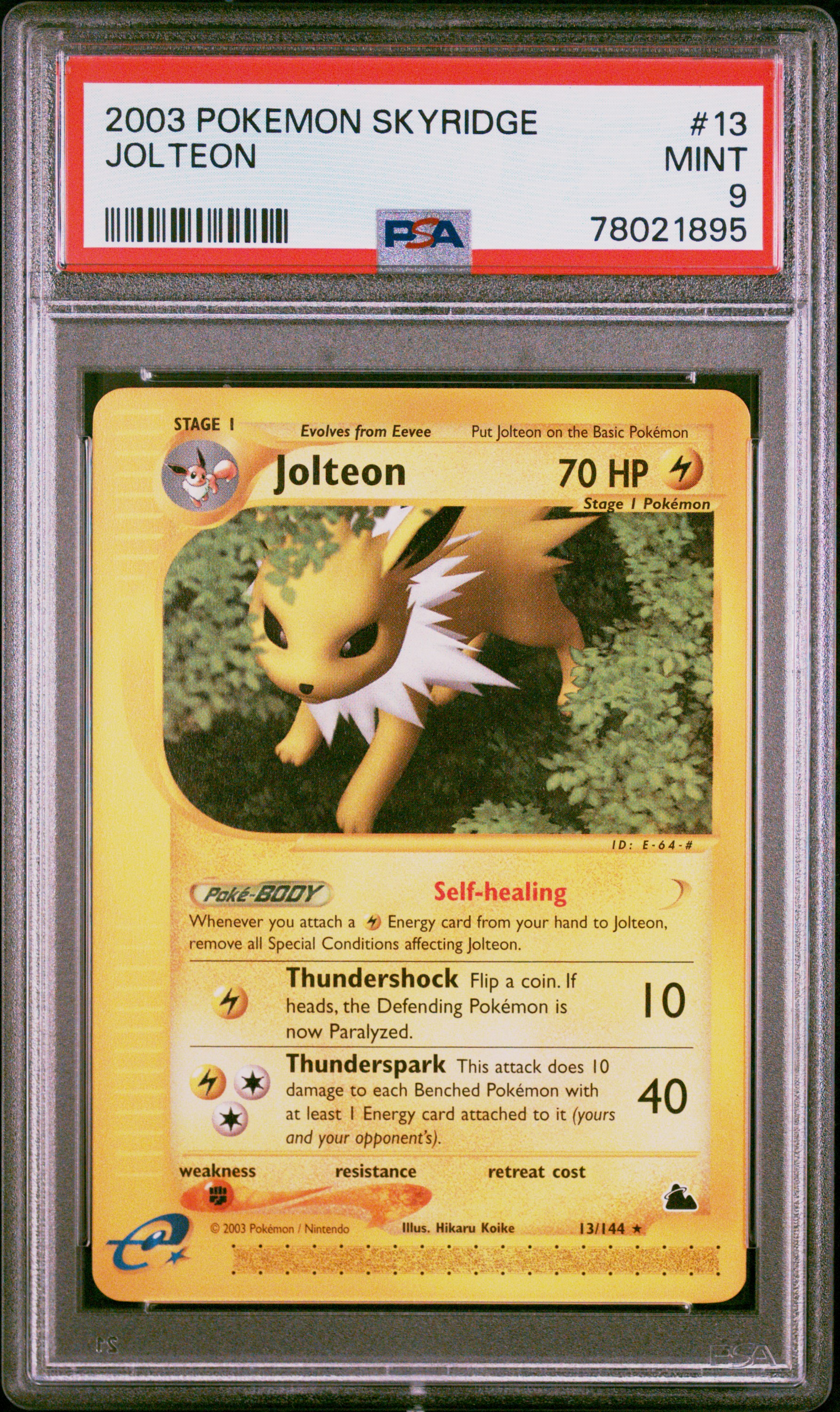 2003 Pokemon Skyridge #13 Jolteon – PSA MINT 9