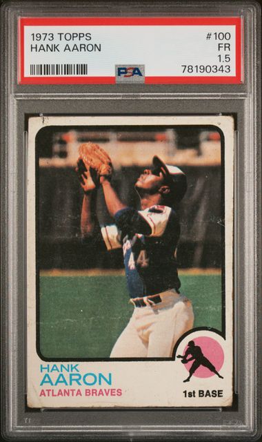 Sold at Auction: (Mint) 1975 Topps Hank Aaron #660 Baseball Card