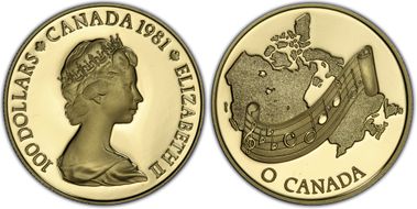 1981 $100 National Anthem PR69DCAM