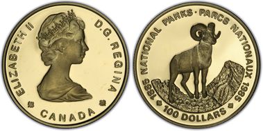 1985 $100 National Parks PR69DCAM