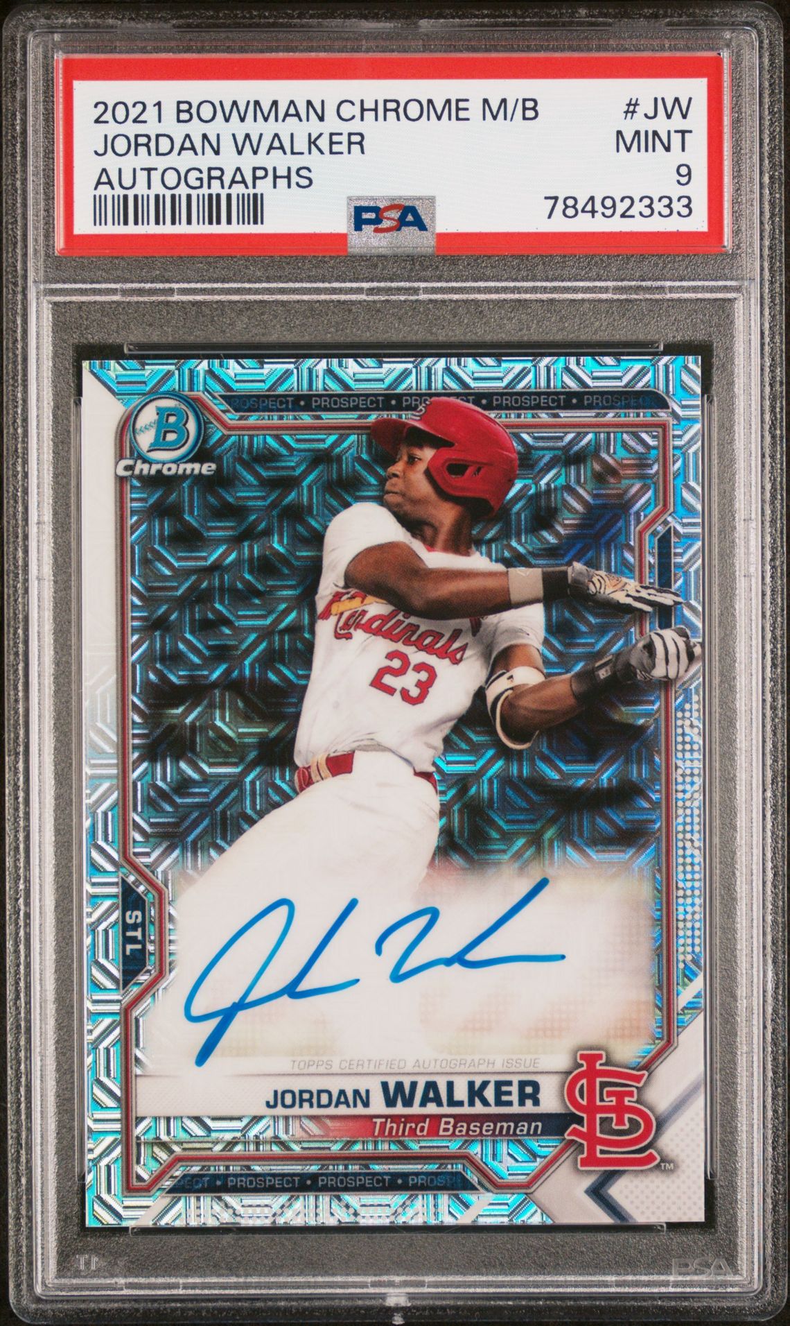 2021 Bowman BOWMAN CHROME MEGA BOX AUTOGRAPHS #JW Jordan Walker front