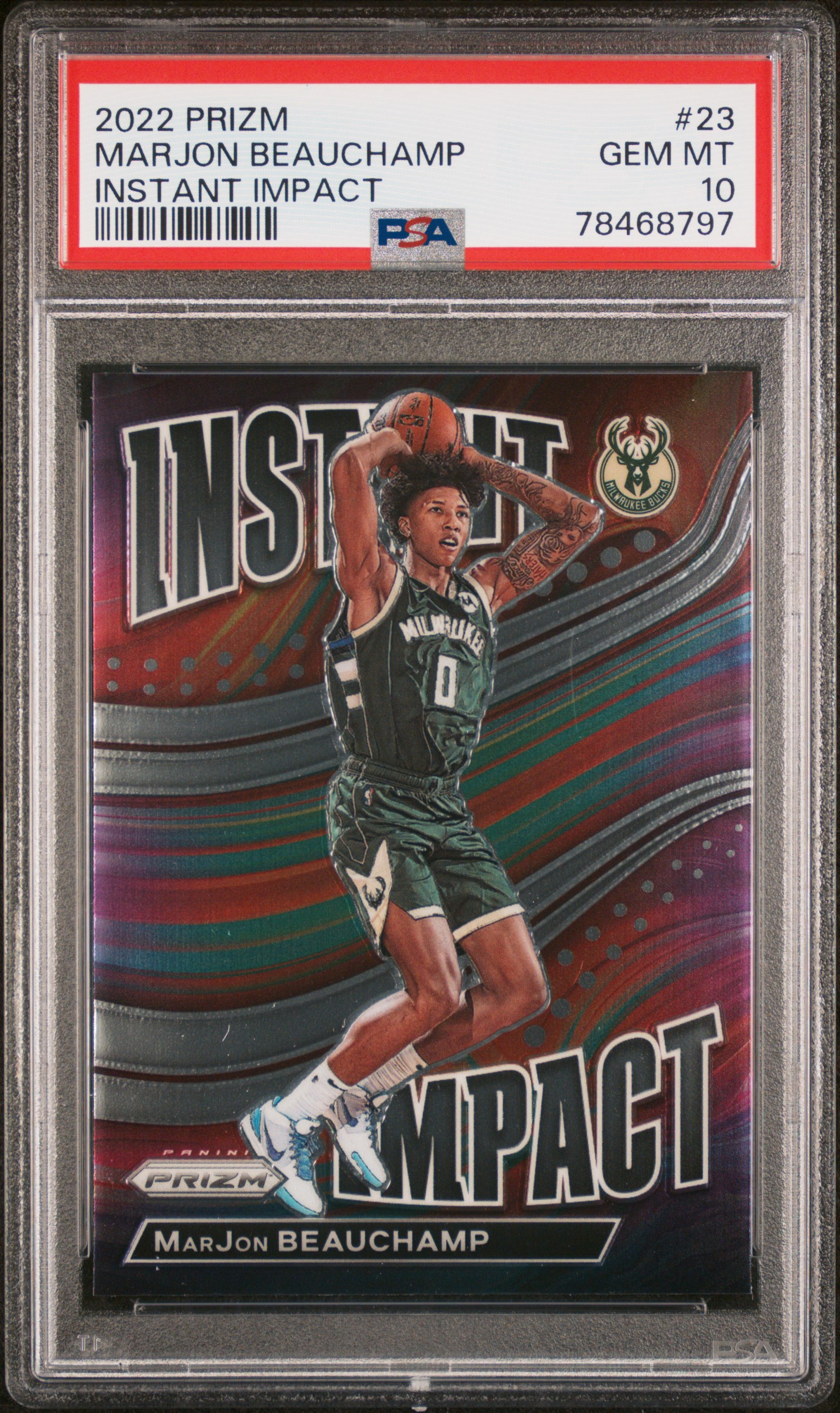 2022 Panini Prizm Instant Impact 23 Marjon Beauchamp – PSA GEM MT 10