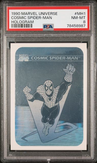 1990 Marvel Universe Hologram Mh1 Cosmic Spider-Man – PSA NM-MT 8