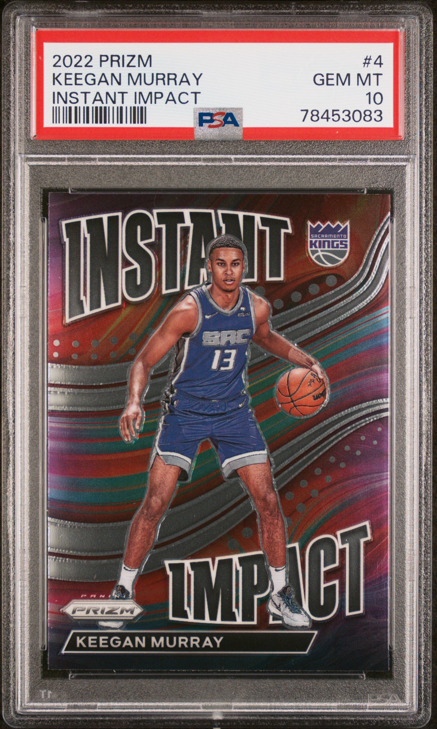 2022 Panini Prizm Instant Impact 4 Keegan Murray – PSA GEM MT 10